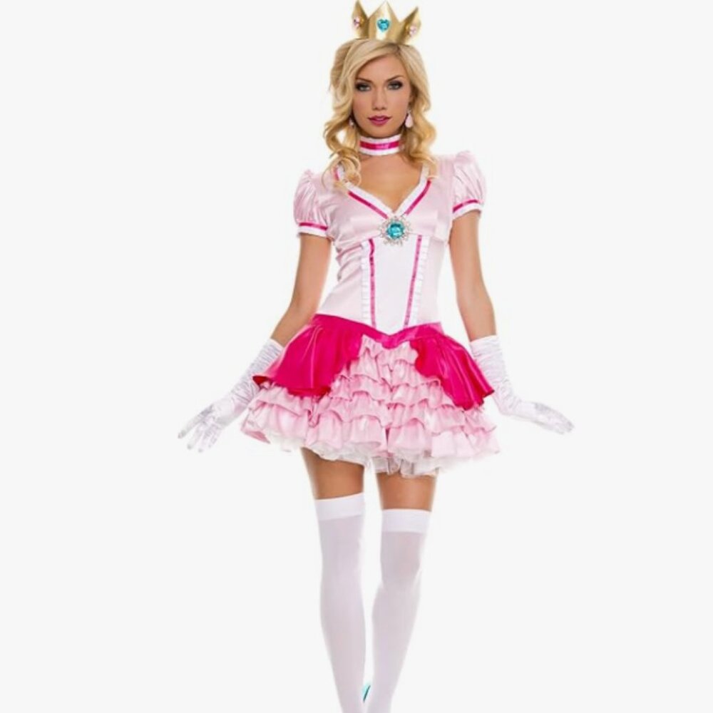 MARIO BROTHERS PEACHY PRINCESS WOMENS COSTUME